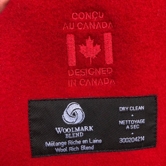 Le Chateau Red Vibrant Wool Blend Pea Coat size medium - Picture 7 of 11